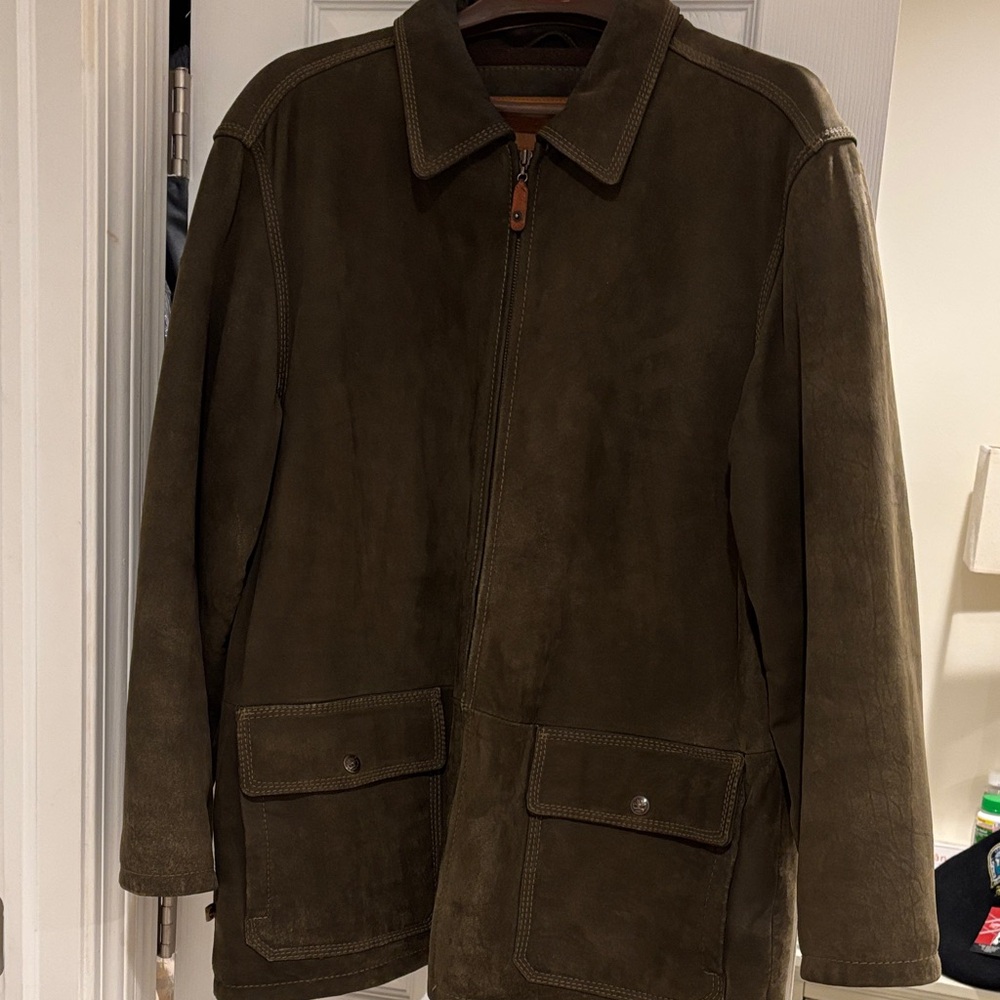Timberland Men's Olive Green Suede Jacket
